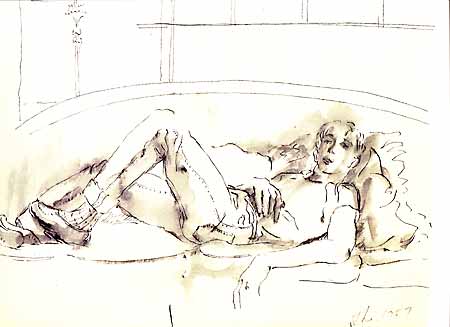 Youth reclining