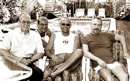 The Blue Dolphin�s Stuart, Tracey, George, & Steven