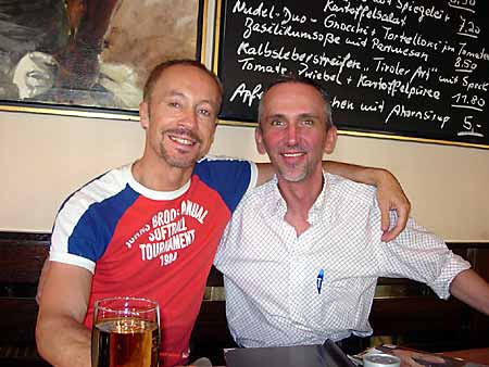 Ken (of NYClub) and Rolf at Moro, Munich