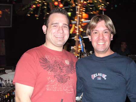 Robert and Danny, bartenders at Hunters 