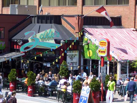 At Zelda's-- hot day on the patio 