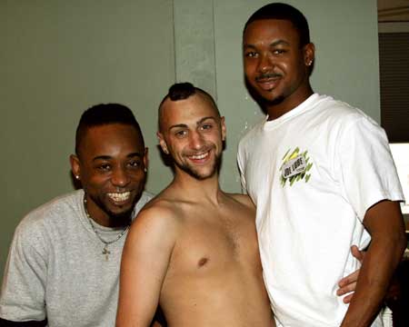 At Club Philadelphia (CBC) -- manager Carlos with staff Jon-Jon and Lory