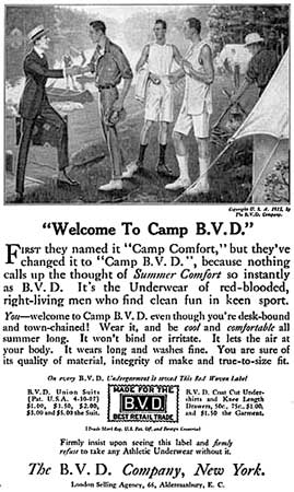 BVD ad from 1915