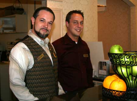 Best Western's Alan and Michael at the front desk