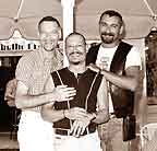 Rigobert (l.) & staff   at Beim 
Pitter, Cologne 