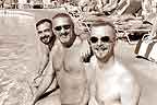 Ray, Dave, and Greg poolside at C.C.B.C.