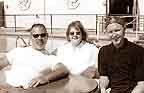 Crown and Anchor staff, by the pool: Al Garcia, Beverly, and Andrew