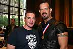 Alan Bowers (r) & partner at International Mr. Leather 2005, Chicago