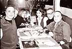 Le Plan�te Restaurant host Jean-Luc (l) and manager Denis (r) & friends f�tes the New Year