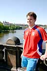 Tour-guide Tomas shows off Prague castle