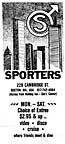Ad for Sporters 